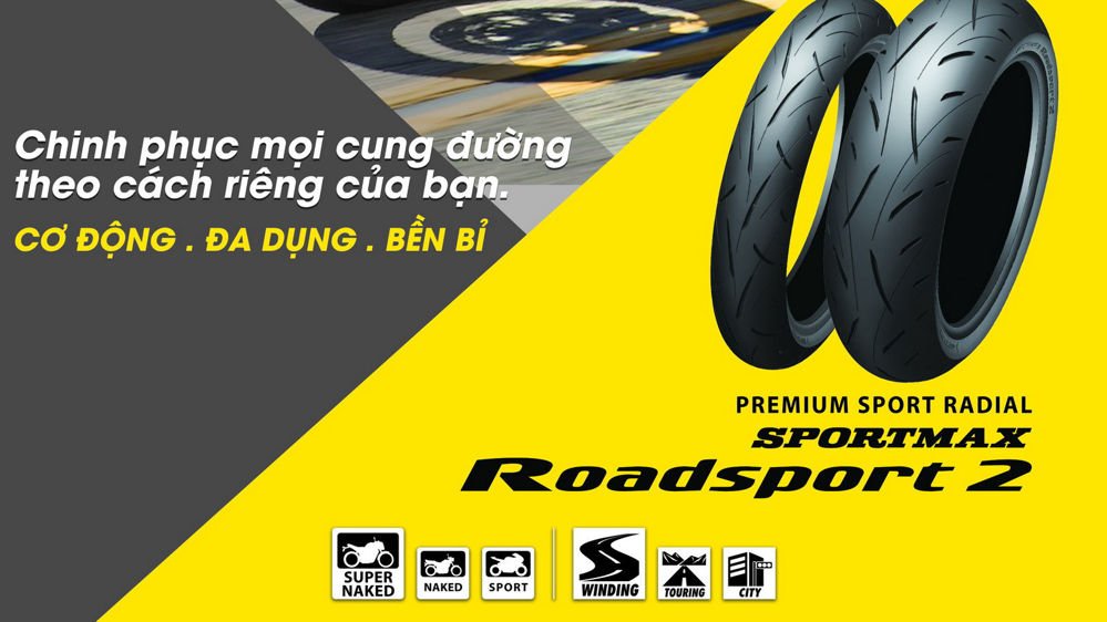 Vỏ xe DUNLOP ROAD SPORT 2 6 Vỏ xe DUNLOP ROAD SPORT 2