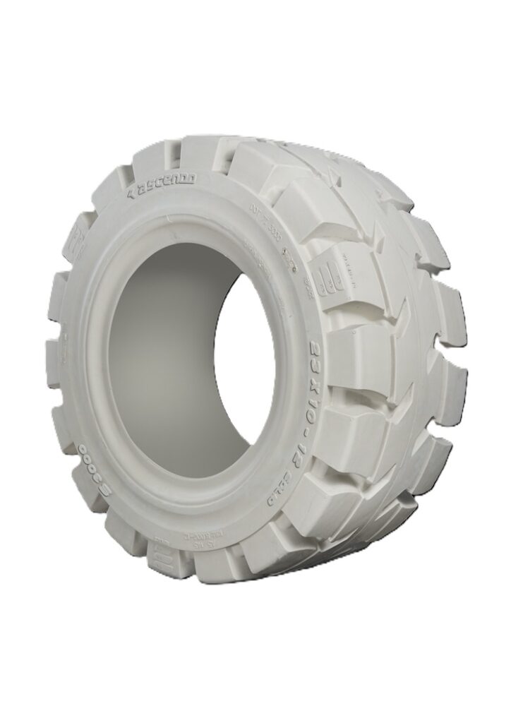 Lốp xe nâng bánh đặc 7.00-12 Ascendo S3000 màu trắng