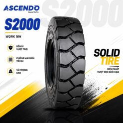 Lốp xe nâng bánh đặc 5.00-8 Ascendo S2000 màu trắng