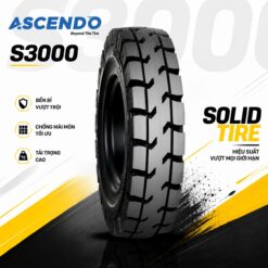 Lốp xe nâng bánh đặc 5.00-8 Ascendo S3000